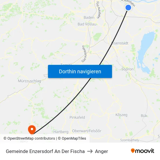 Gemeinde Enzersdorf An Der Fischa to Anger map