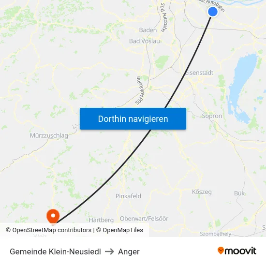 Gemeinde Klein-Neusiedl to Anger map