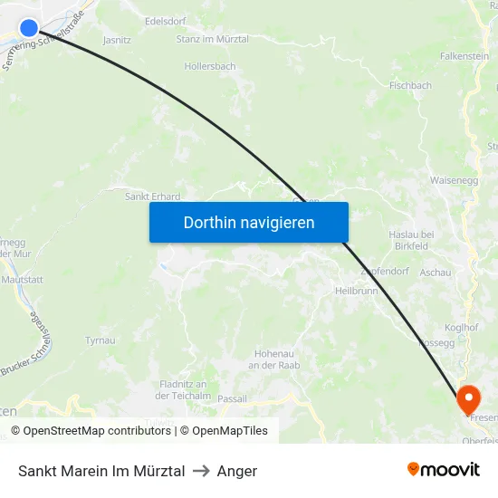 Sankt Marein Im Mürztal to Anger map