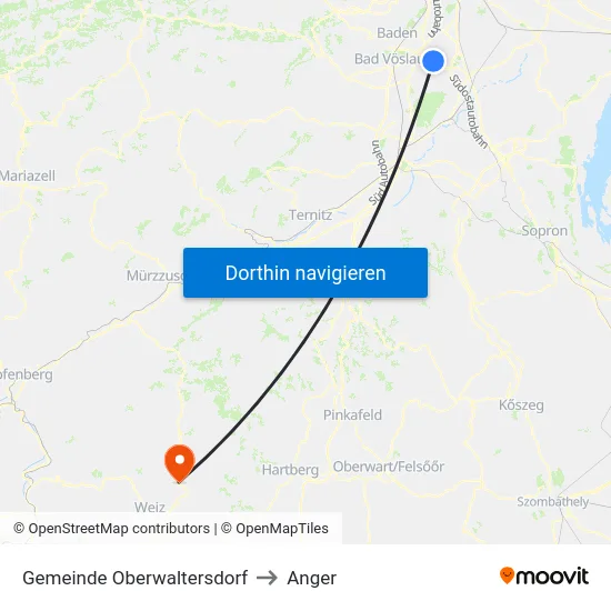 Gemeinde Oberwaltersdorf to Anger map