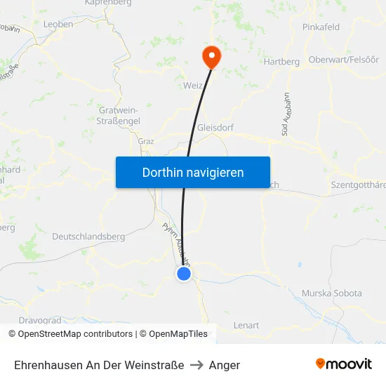 Ehrenhausen An Der Weinstraße to Anger map
