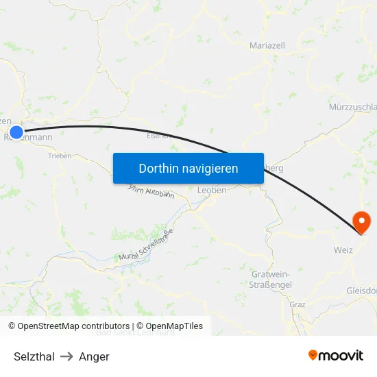 Selzthal to Anger map