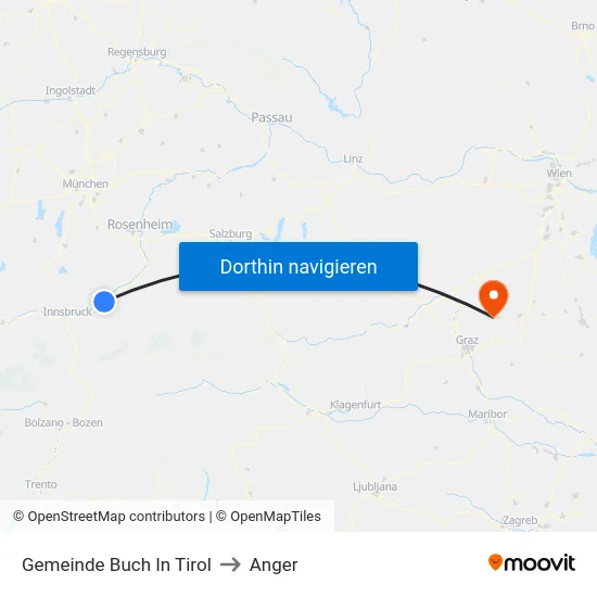 Gemeinde Buch In Tirol to Anger map