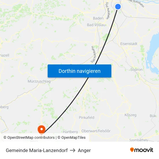 Gemeinde Maria-Lanzendorf to Anger map