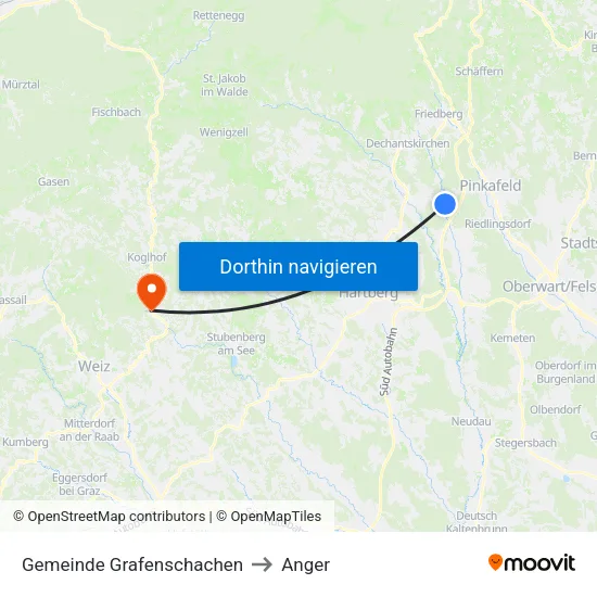 Gemeinde Grafenschachen to Anger map