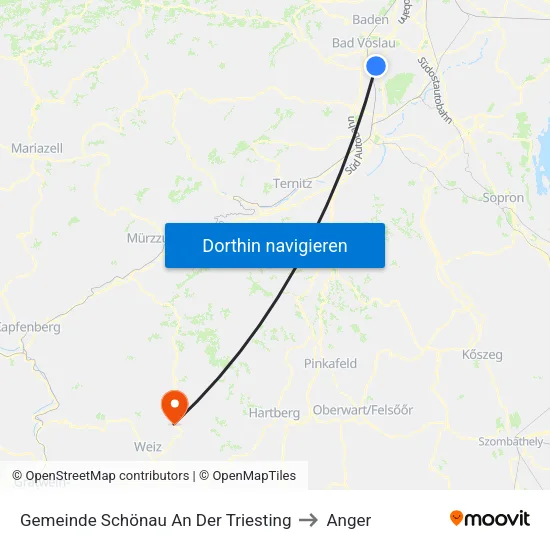 Gemeinde Schönau An Der Triesting to Anger map