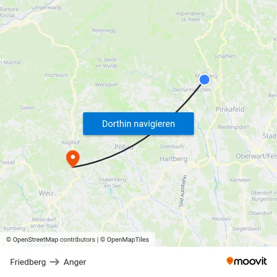 Friedberg to Anger map