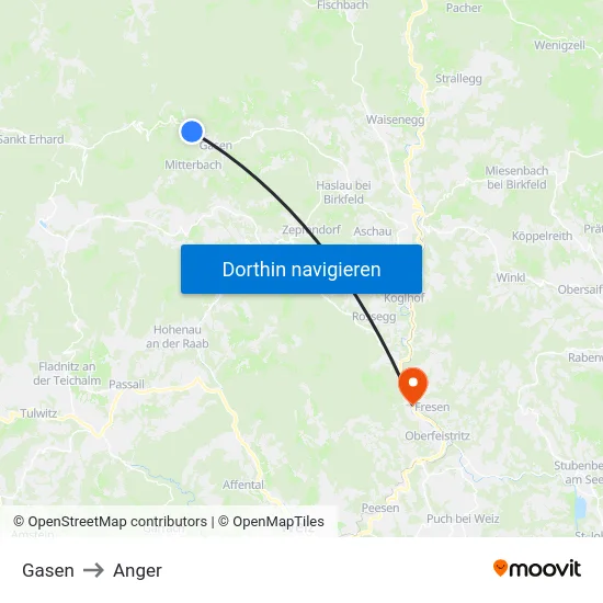 Gasen to Anger map