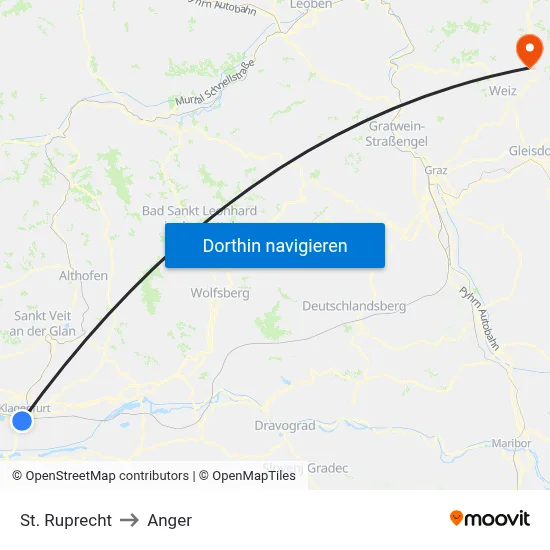 St. Ruprecht to Anger map