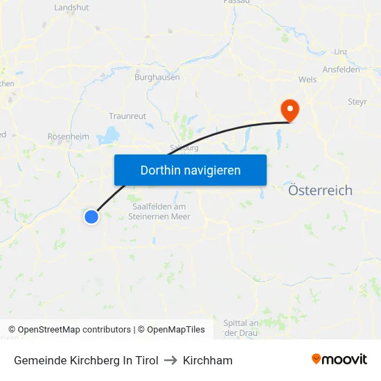Gemeinde Kirchberg In Tirol to Kirchham map