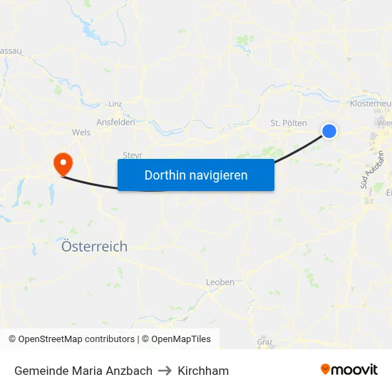 Gemeinde Maria Anzbach to Kirchham map