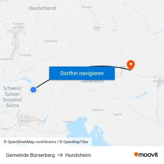 Gemeinde Bürserberg to Hundsheim map