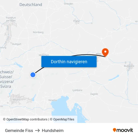 Gemeinde Fiss to Hundsheim map