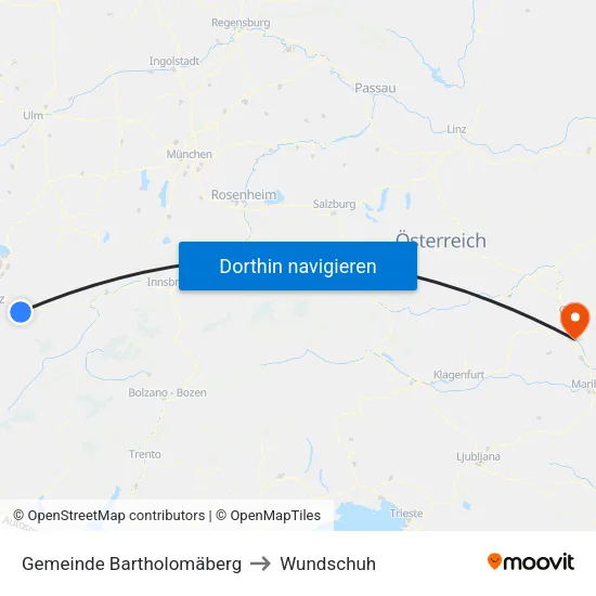Gemeinde Bartholomäberg to Wundschuh map