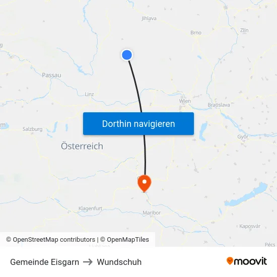 Gemeinde Eisgarn to Wundschuh map