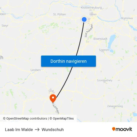 Laab Im Walde to Wundschuh map