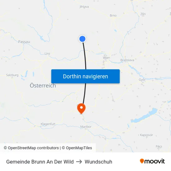 Gemeinde Brunn An Der Wild to Wundschuh map