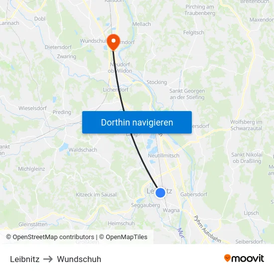 Leibnitz to Wundschuh map