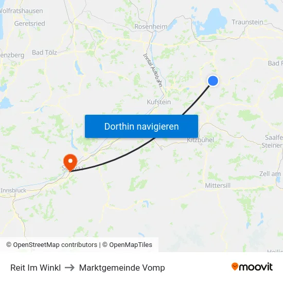 Reit Im Winkl to Marktgemeinde Vomp map