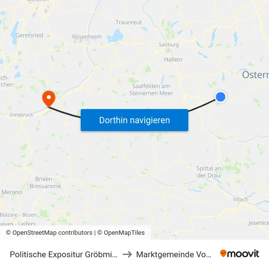 Politische Expositur Gröbming to Marktgemeinde Vomp map