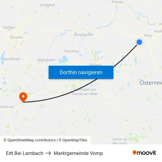 Edt Bei Lambach to Marktgemeinde Vomp map