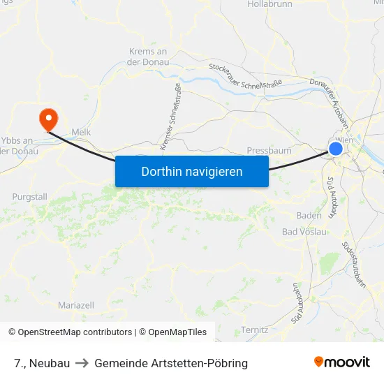 7., Neubau to Gemeinde Artstetten-Pöbring map