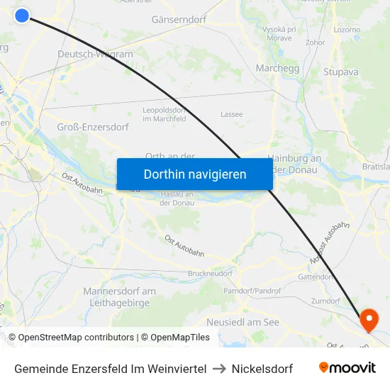 Gemeinde Enzersfeld Im Weinviertel to Nickelsdorf map