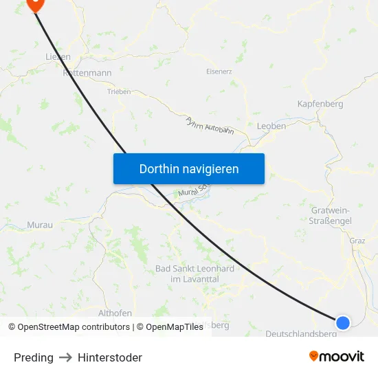 Preding to Hinterstoder map