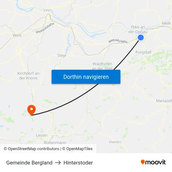 Gemeinde Bergland to Hinterstoder map