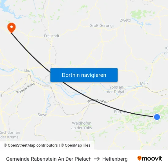 Gemeinde Rabenstein An Der Pielach to Helfenberg map