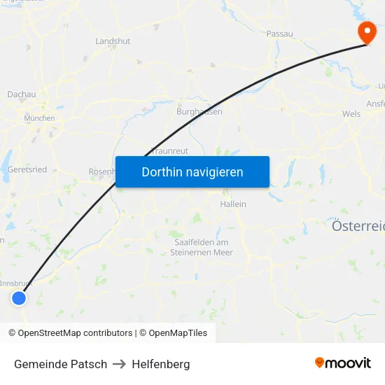Gemeinde Patsch to Helfenberg map