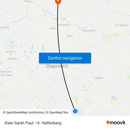 Klein Sankt Paul to Helfenberg map