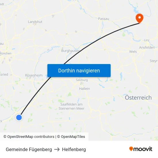 Gemeinde Fügenberg to Helfenberg map