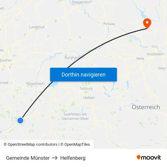 Gemeinde Münster to Helfenberg map