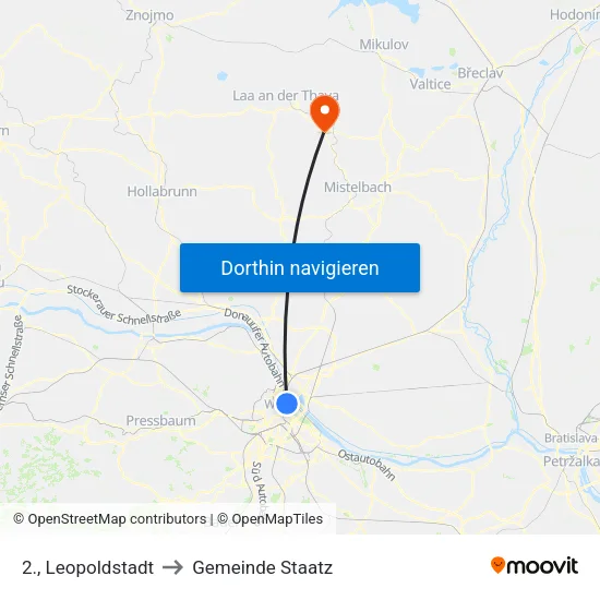 2., Leopoldstadt to Gemeinde Staatz map