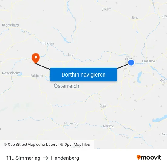 11., Simmering to Handenberg map