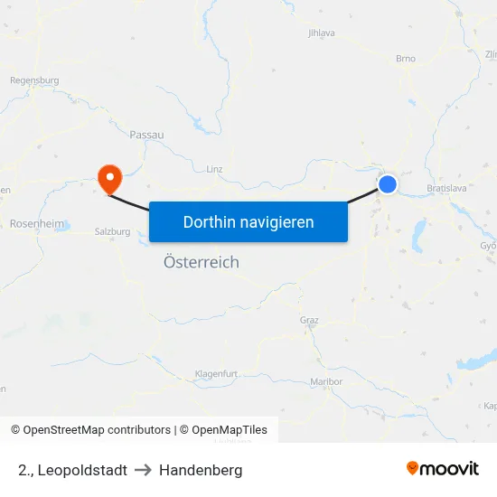 2., Leopoldstadt to Handenberg map