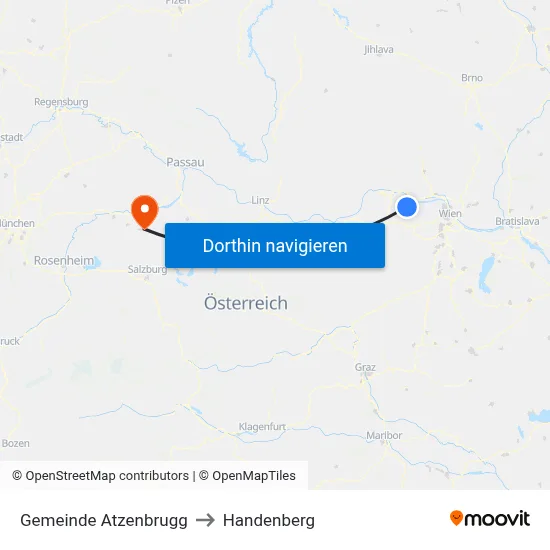 Gemeinde Atzenbrugg to Handenberg map
