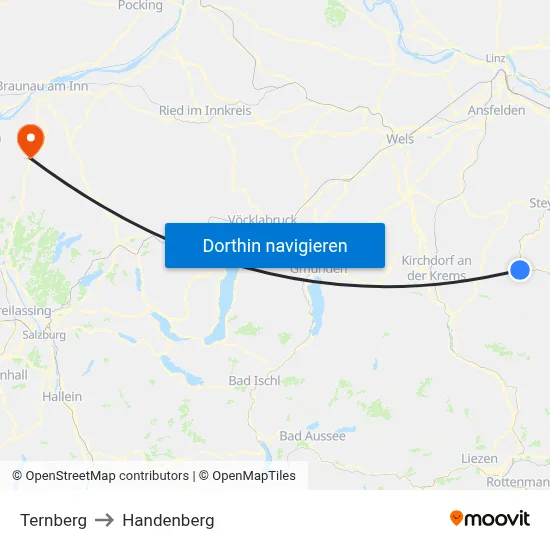 Ternberg to Handenberg map