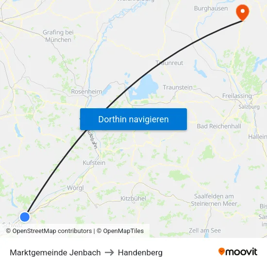 Marktgemeinde Jenbach to Handenberg map