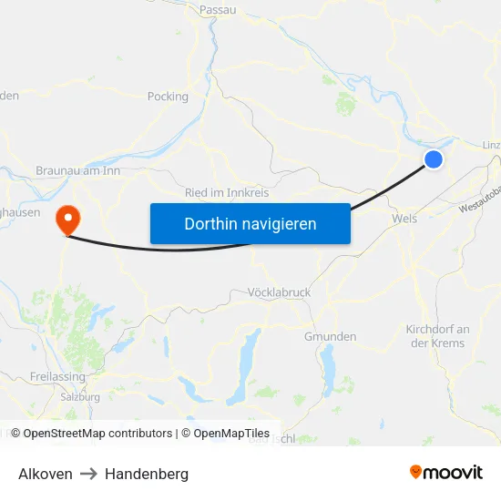 Alkoven to Handenberg map