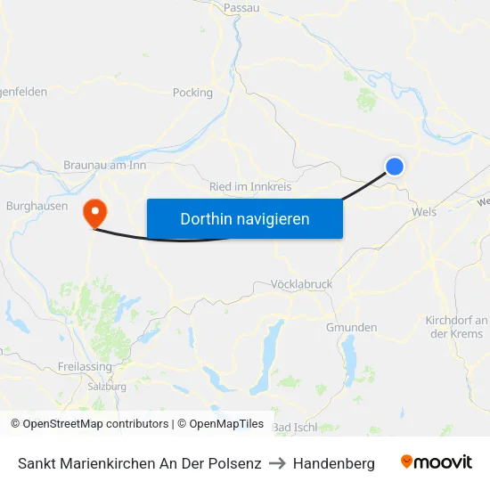 Sankt Marienkirchen An Der Polsenz to Handenberg map