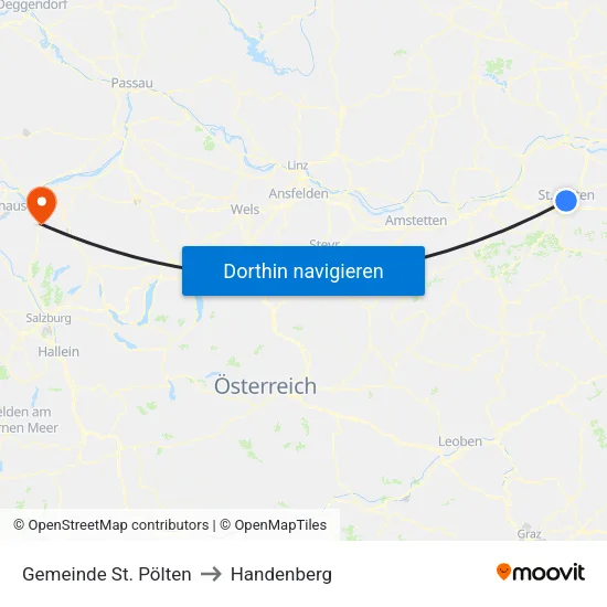 Gemeinde St. Pölten to Handenberg map