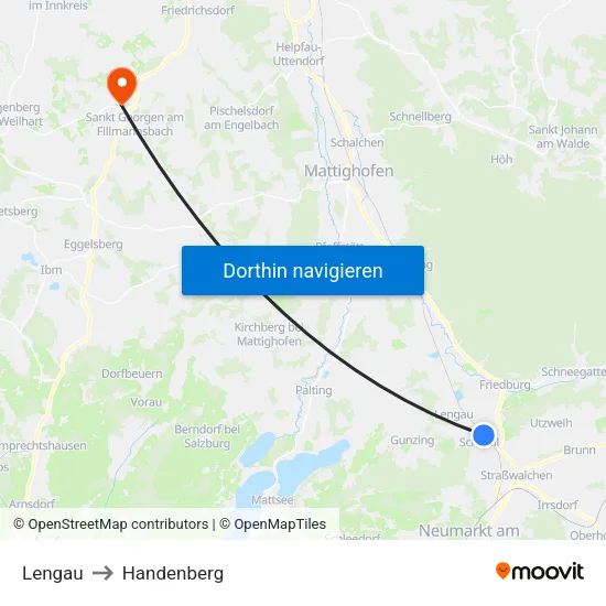 Lengau to Handenberg map