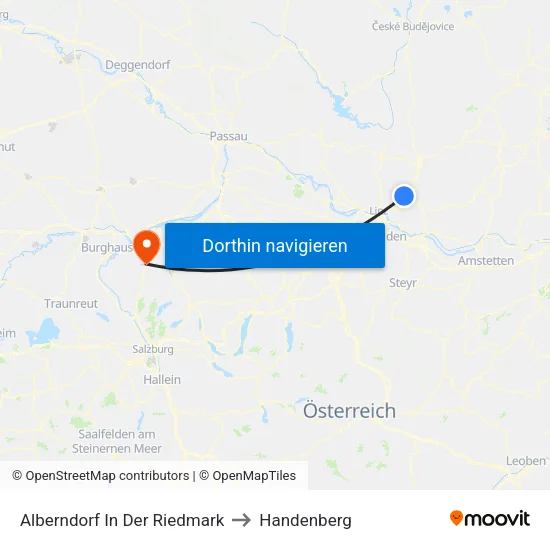 Alberndorf In Der Riedmark to Handenberg map