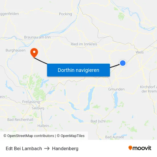 Edt Bei Lambach to Handenberg map