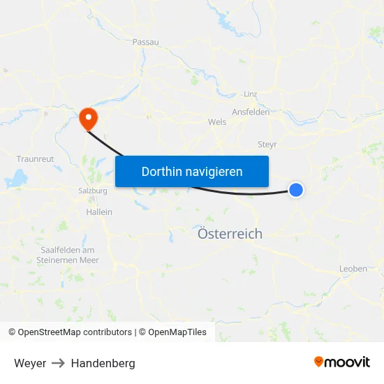 Weyer to Handenberg map
