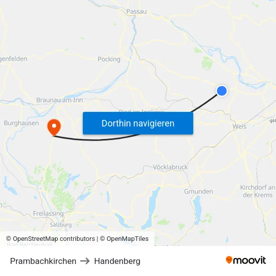 Prambachkirchen to Handenberg map