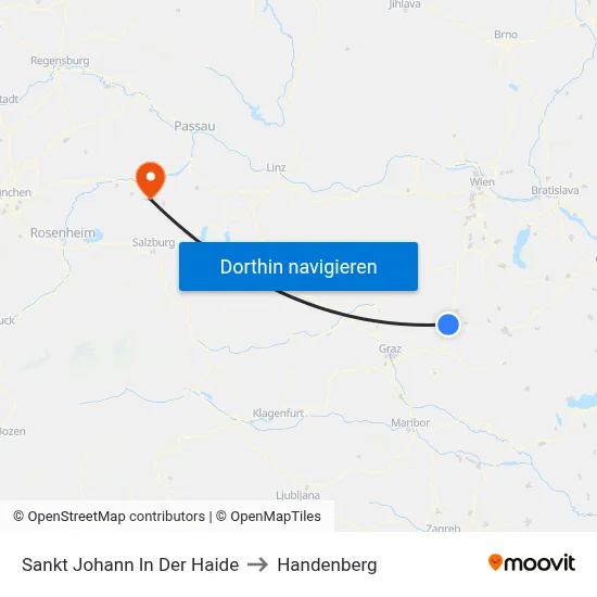 Sankt Johann In Der Haide to Handenberg map