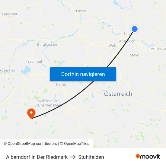 Alberndorf In Der Riedmark to Stuhlfelden map